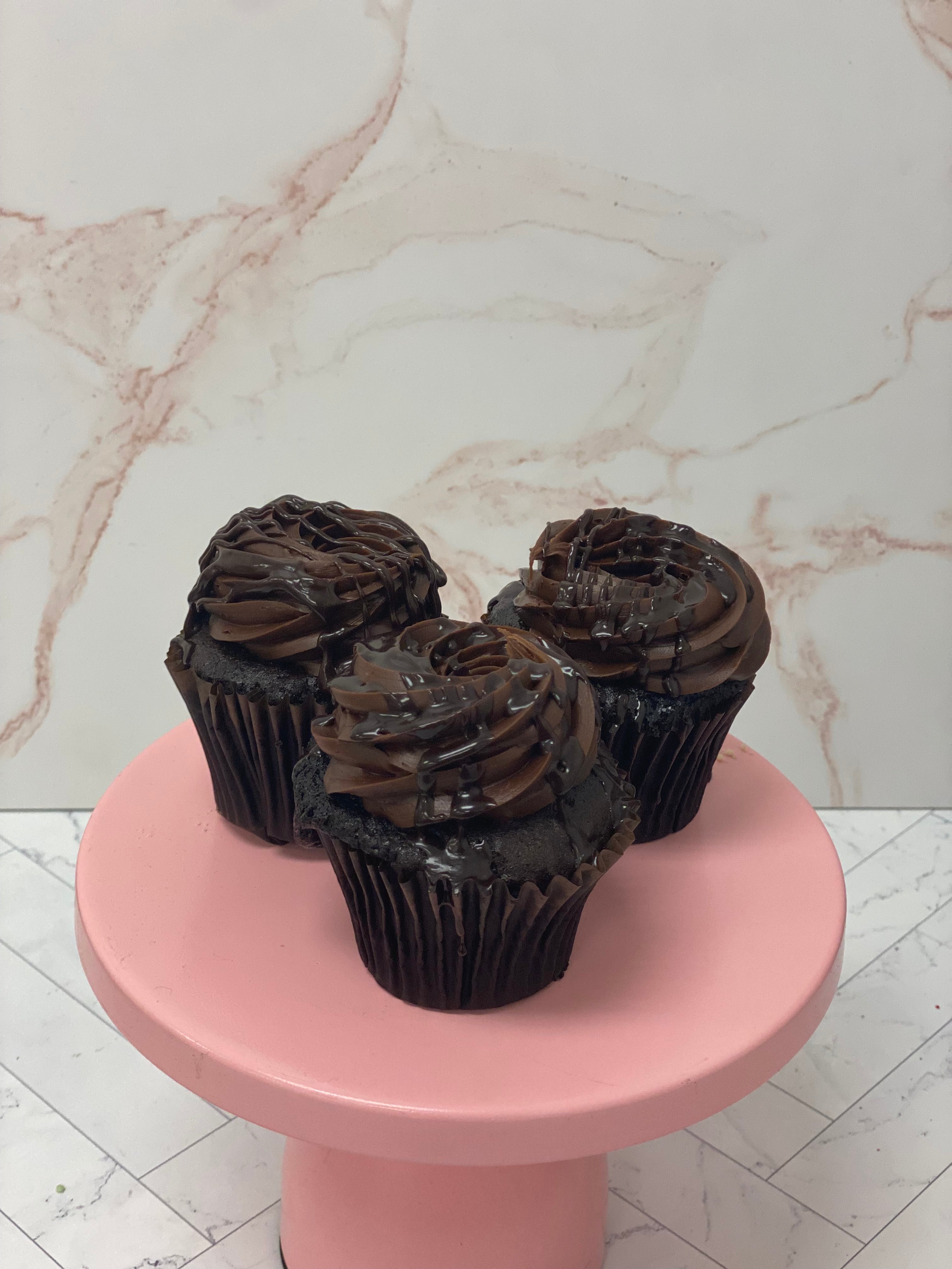 Double Fudge Jumbo Cupcakes
