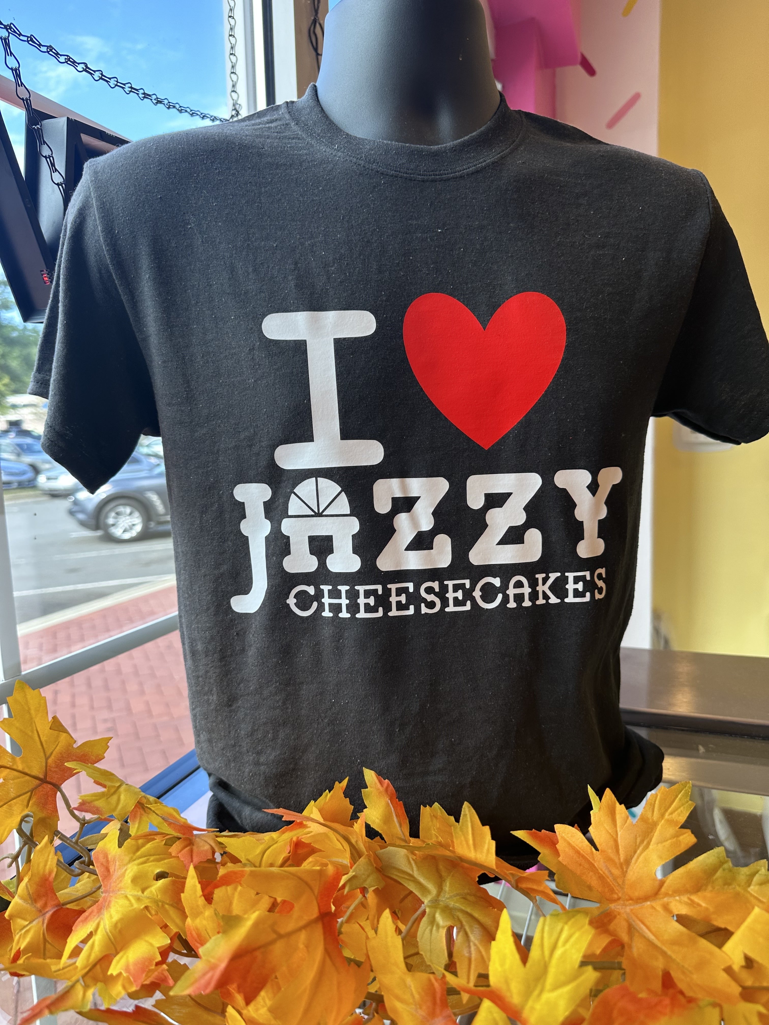 I love Jazzy Cheesecake T Shirt (BLACK)