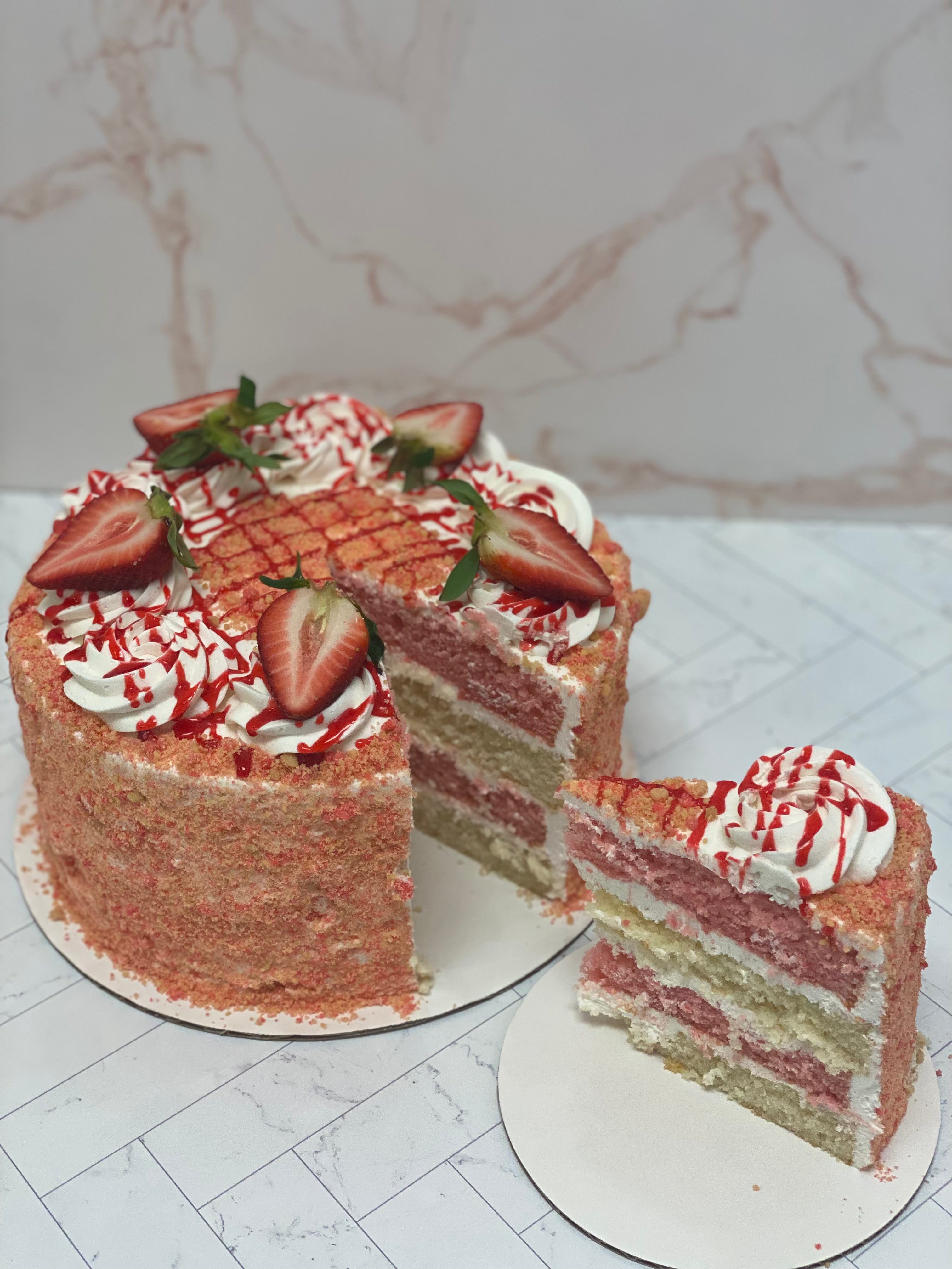 Strawberry Crunch Cake